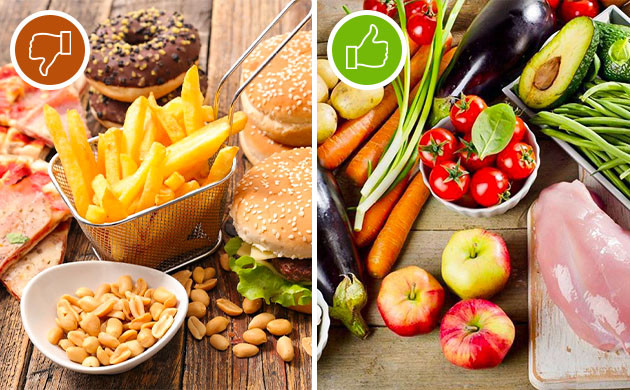 Отказ от жирной пищи в пользу клетчатки