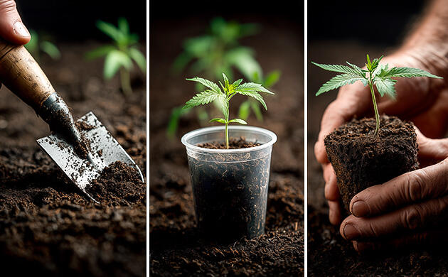 Процедура посадки рассады марихуаны в аутдор