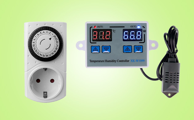Приборы для автоматизации процессов выращивания Таймер и термогигрометр