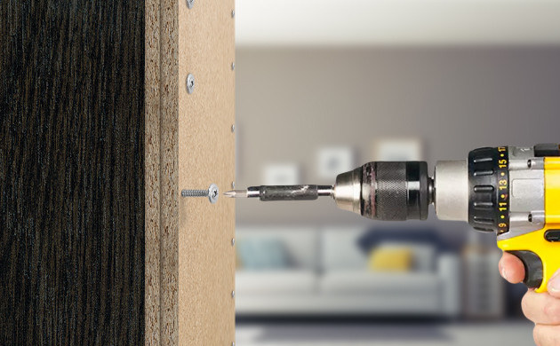 Укрепление шкафа Уплотнение стенки доской ДСП