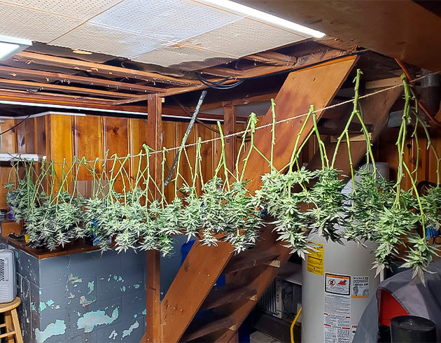 Сушка конопли