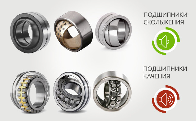 Подшипник скольжения и подшипник качения