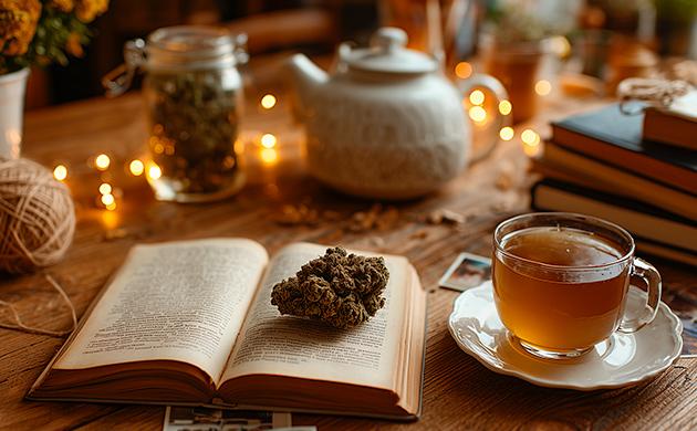 Идеальная атмосфера для чтения под каннабисом